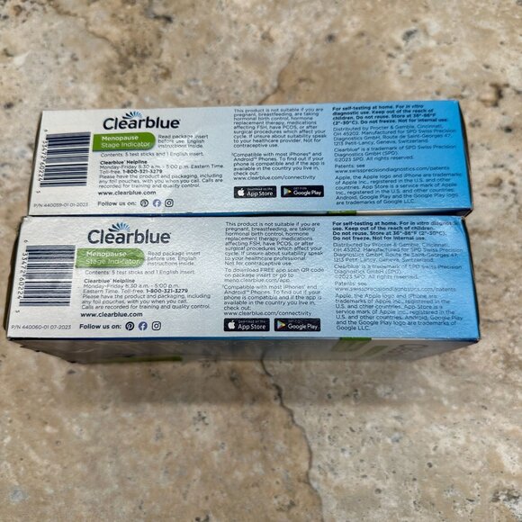 2 Pack Clearblue Menopause Stage Indicator 5 Test Sticks Each Exp: 06/26 - 01/26 - Picture 4 of 7